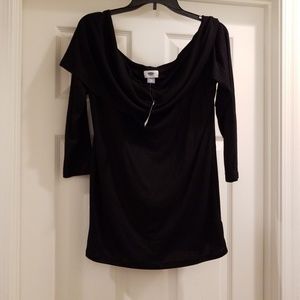 New Old Navy Black Off Shoulder Sweater